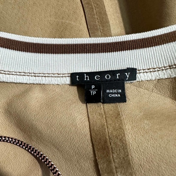 Theory Beige Leather Sleeveless Tank Top - Picture 4 of 9